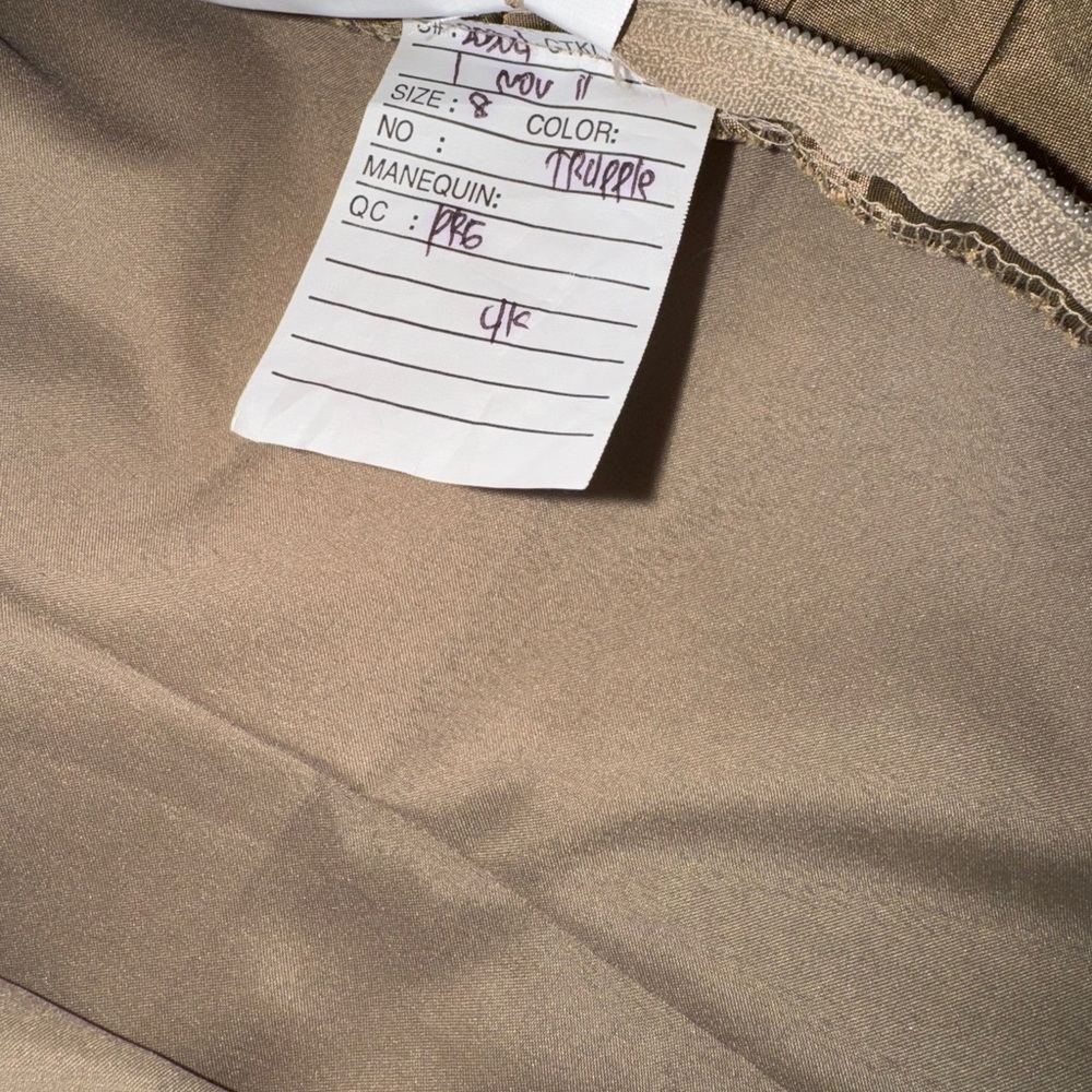 Strapless Gold Ruched Bodycon Dress - Picture 11 of 12